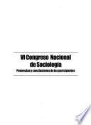 Vi Congreso Nacional De Sociología