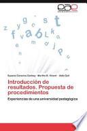 Introducción De Resultados Propuesta De Procedimientos