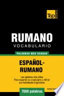 Vocabulario Español Rumano   7000 Palabras Más Usadas