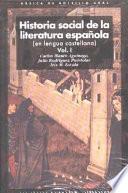 Historia Social De La Literatura Española (2 Volúmenes)