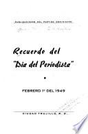 Recuerdo Del  Dia Del Periodista