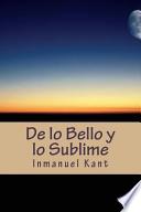 De Lo Bello Y Lo Sublime