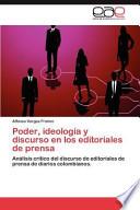 Poder, Ideología Y Discurso En Los Editoriales De Prens