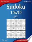 Sudoku 15×15   Fácil   Volumen 23   276 Puzzles