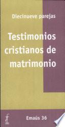 Testimonios Cristianos De Matrimonio