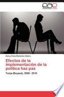 Efectos De La Implementación De La Política Haz Paz