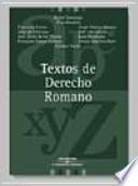 Textos De Derecho Romano