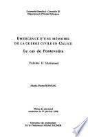 Emergence Of A Memory Of The Civil War In Galicia The Pontevedra Case