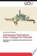 Estrategias Operativas Para Trabajar En Filosofí