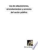Ley De Adquisiciones, Arrendamientos Y Servicios Del Sector Publico