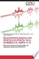 Econometría Básica Con Stata 9. 0,stata 10. 0, Eviews 5. 0, Ssps 11. 0