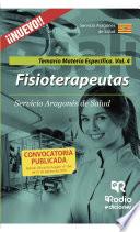 Fisioterapeutas. Temario Materia Específica. Volumen 4. Servicio Aragonés De Salud