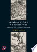 De La Historia Bíblica A La Historia Crítica