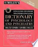 Diccionario De Psicología Y Psiquiatría Inglés Español Español Inglés Wiley