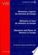 Memorias Y Lugares De Memoria De Europe