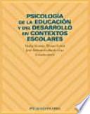 Psicología De La Educación Y Del Desarrollo En Contextos Escolares