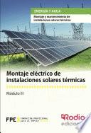Montaje Eléctrico De Instalaciones Solares Térmicas. Energía Y Agua