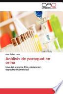 Análisis De Paraquat En Orin