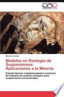 Modelos En Reología De Suspensiones
