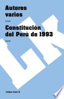 Constitución Del Perú De 1993