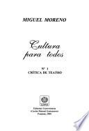 Cultura Para Todos: Crítica De Teatro (1980 1983)