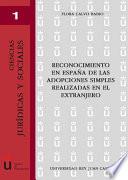 Reconocimiento En España De Las Adopciones Simples Realizadas En El Extranjero