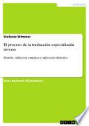 El Proceso De La Traducción Especializada Inversa