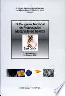 Ix Congreso Nacional De Propiedades Mecánicas De Sólidos