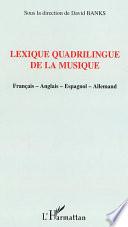 Lexique Quadrilingue De La Musique