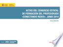 Actas Del Congreso Estatal De Formación Del Profesorado  Conectando Redes  Junio 2010