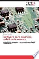 Software Para Balanceo Estático De Rotores