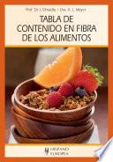 Tabla De Contenido En Fibra De Los Alimentos