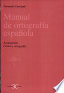 Manual De Ortografía Española