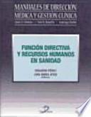 Función Directiva Y Recursos Humanos En Sanidad