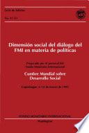 Dimensión Social Del Diálogo Del Fmi En Materia De Políticas