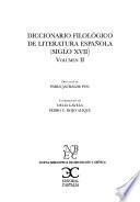 Diccionario Filológico De Literatura Española Siglo Xvii (2 Vols)