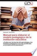 Manual Para Elaborar El Modelo Pedagógico De La Institución Educativ