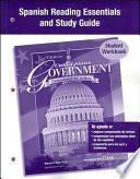 United States Government, Democracy In Action, Spanish Reading Essentials And Study Guide, Workbook