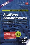 Auxiliares Administrativos Del Ayuntamiento De Fuenlabrada. Temario Materias Generales