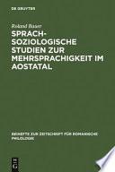 Sprachsoziologische Studien Zur Mehrsprachigkeit Im Aostatal