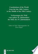 Constitutional Documents Of Colombia And Panama 1793–1853 / Documentos Constitucionales De Colombia Y Panamá 1793–1853 / Verfassungsdokumente Kolumbiens Und Panamas 1793–1853