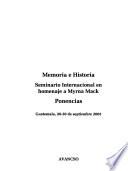 Memoria E Historia