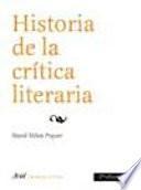 Historia De La Crítica Literaria