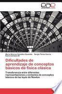 Dificultades De Aprendizaje De Conceptos Básicos De Física Clásic